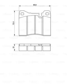 Комплект тормозных колодок, дисковый тормоз BOSCH 0 986 464 372