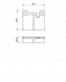 Комплект тормозных колодок, дисковый тормоз BOSCH 0 986 464 671