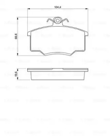 Комплект тормозных колодок, дисковый тормоз BOSCH 0 986 465 744