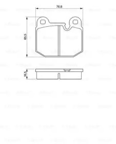 Комплект тормозных колодок, дисковый тормоз BOSCH 0 986 465 881