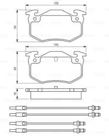 Комплект тормозных колодок BOSCH 0 986 466 350