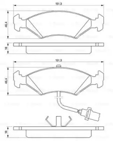 Комплект тормозных колодок BOSCH 0 986 466 403