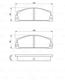 Комплект тормозных колодок, дисковый тормоз BOSCH 0 986 466 471