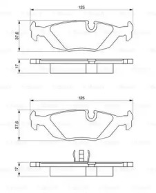 Комплект тормозных колодок BOSCH 0 986 466 751