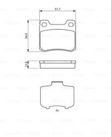 Комплект тормозных колодок BOSCH 0 986 466 874