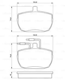 Комплект тормозных колодок BOSCH 0 986 467 590