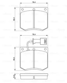 Комплект тормозных колодок, дисковый тормоз BOSCH 0 986 467 930