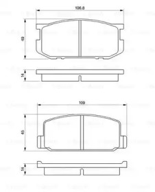 Комплект тормозных колодок, дисковый тормоз BOSCH 0 986 468 541