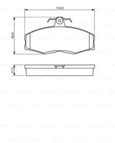 Комплект тормозных колодок BOSCH 0 986 468 613