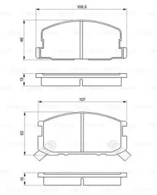 Комплект тормозных колодок, дисковый тормоз BOSCH 0 986 468 670