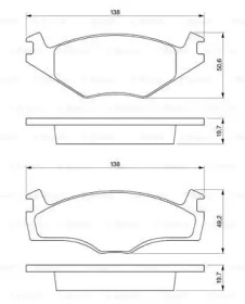 Комплект тормозных колодок BOSCH 0 986 468 870