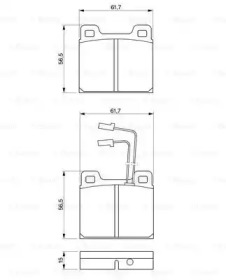 Комплект тормозных колодок, дисковый тормоз BOSCH 0 986 469 111