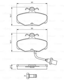 Комплект тормозных колодок BOSCH 0 986 469 820