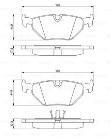 Комплект тормозных колодок BOSCH 0 986 469 960