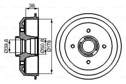 Тормозный барабан BOSCH 0 986 477 013