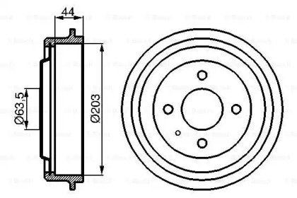 Тормозный барабан BOSCH 0 986 477 014