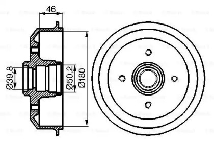 Тормозный барабан BOSCH 0 986 477 015