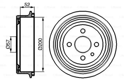 Тормозный барабан BOSCH 0 986 477 018