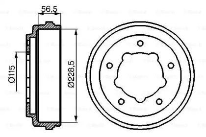 Тормозной барабан BOSCH 0 986 477 028