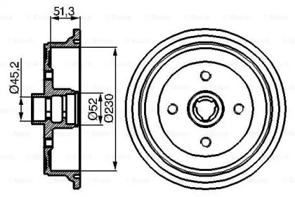 Тормозный барабан BOSCH 0 986 477 029