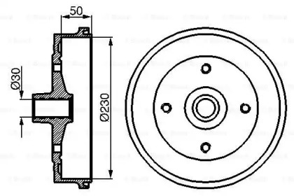 Тормозный барабан BOSCH 0 986 477 030