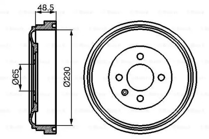 Тормозный барабан BOSCH 0 986 477 036