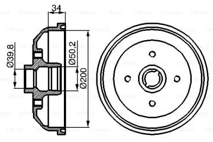 Тормозный барабан BOSCH 0 986 477 040