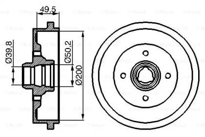 Тормозный барабан BOSCH 0 986 477 041