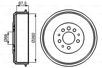 Тормозный барабан BOSCH 0 986 477 046