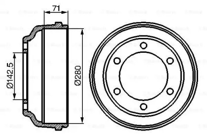 Тормозный барабан BOSCH 0 986 477 047