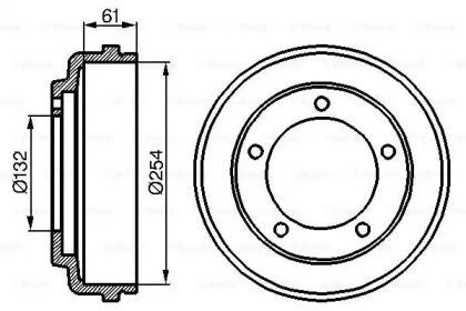 Тормозный барабан BOSCH 0 986 477 048