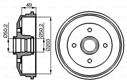 Тормозный барабан BOSCH 0 986 477 050