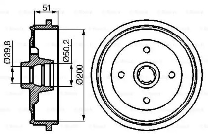 Тормозный барабан BOSCH 0 986 477 053