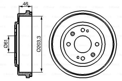 Тормозный барабан BOSCH 0 986 477 059