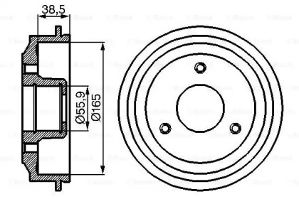 Тормозный барабан BOSCH 0 986 477 066