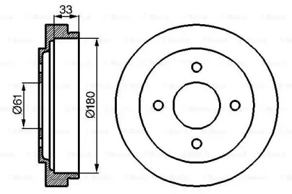 Тормозный барабан BOSCH 0 986 477 069