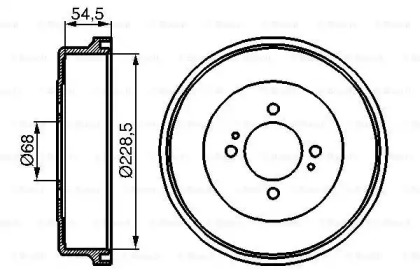 Тормозной барабан BOSCH 0 986 477 074