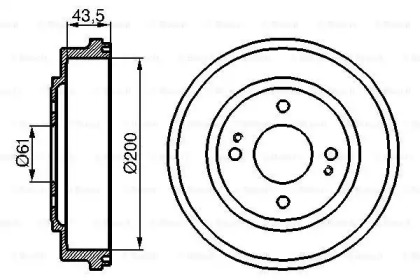 Тормозный барабан BOSCH 0 986 477 081