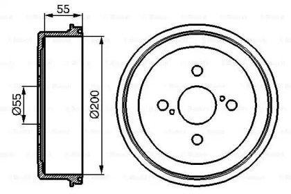 Тормозной барабан BOSCH 0 986 477 090