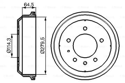 Тормозный барабан BOSCH 0 986 477 093