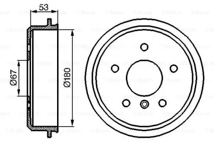 Тормозный барабан BOSCH 0 986 477 096