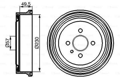 Тормозный барабан BOSCH 0 986 477 100