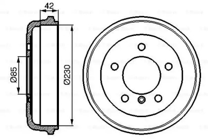 Тормозный барабан BOSCH 0 986 477 101