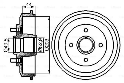 Тормозный барабан BOSCH 0 986 477 102