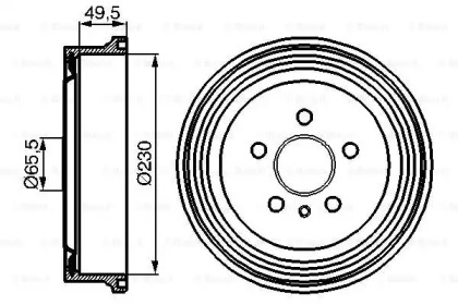 Тормозный барабан BOSCH 0 986 477 104