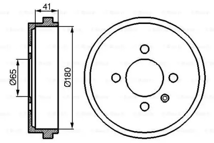 Тормозный барабан BOSCH 0 986 477 105