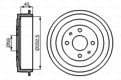 Тормозный барабан BOSCH 0 986 477 109