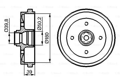 Тормозный барабан BOSCH 0 986 477 111