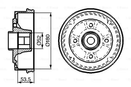 Тормозный барабан BOSCH 0 986 477 112