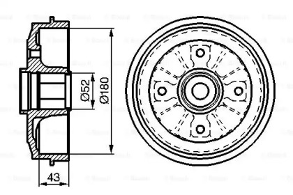 Тормозный барабан BOSCH 0 986 477 114